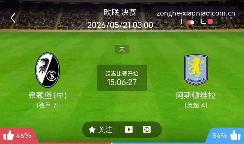 阿斯顿维拉3-0大胜弗赖堡夺欧联杯冠军，小鸟体育平台见证30年冠军荒终结最新动态